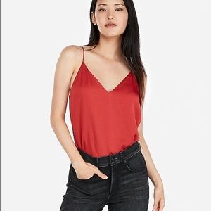 Express Blue Satin Thong Bodysuit